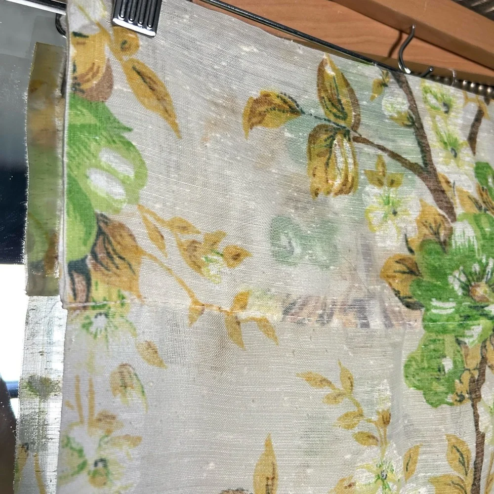 Pair vintage early 70’s floral curtains
